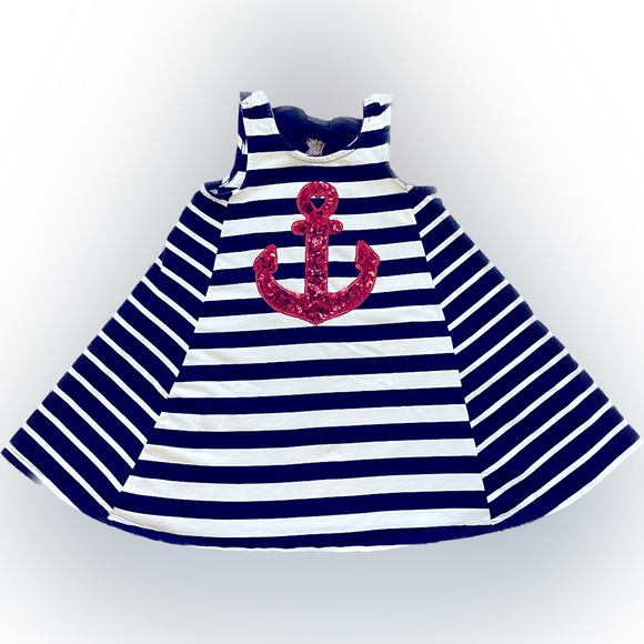 Tommy Bahama Other - Tommy Bahama navy blue and white dress for girls. Size XS (4).